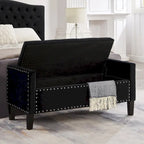 Entryway Living Room Soft Padded Seat with Armrest,Bed Bench