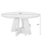 Round Dining Table for 4, 47 Inch Farmhouse Kitchen Table Small Dinner Table
