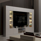 Wall Unit TV Stand with Bookshelves for TVs up to 70 , Modern Console