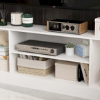 Wall Unit TV Stand with Bookshelves for TVs up to 70 , Modern Console