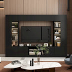 Wall Unit TV Stand with Bookshelves for TVs up to 70 , Modern Console