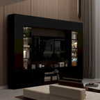 Wall Unit TV Stand with Bookshelves for TVs up to 70 , Modern Console