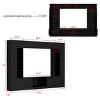 Wall Unit TV Stand with Bookshelves for TVs up to 70 , Modern Console