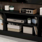 Wall Unit TV Stand with Bookshelves for TVs up to 70 , Modern Console