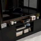 Wall Unit TV Stand with Bookshelves for TVs up to 70 , Modern Console