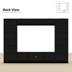 Wall Unit TV Stand with Bookshelves for TVs up to 70 , Modern Console