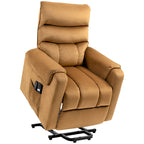HOMCOM Electric Power Lift Recliner, Upholstered Vibration Massage Chair with Remote Control