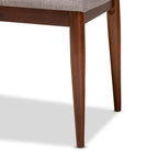 Mid-Century Modern Fabric Upholstered Dining Bench