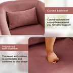 Ouyessir Set of 2 Swivel Barrel Chair 360 Degree Upholstered Accent Chair Fabric Armchair