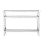 Carolina Living Chrysalis 3 Tier Glass Top Console Table - Gold