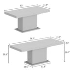 78.7 W Extendable Table Dining Table Meeting Table Working Station