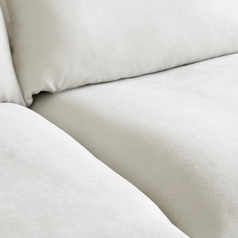 123  Upholstered Sectional Sofa Minimalist Velvet Couch