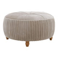 Helena Velvet Round Ottoman