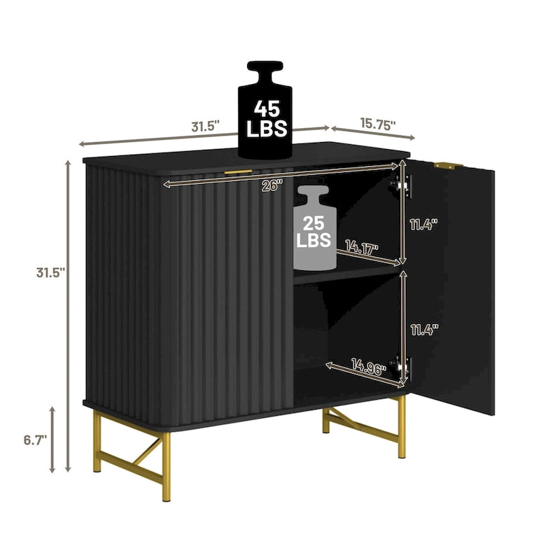 Clihome Modern MDF 2-Door Accent Sideboard