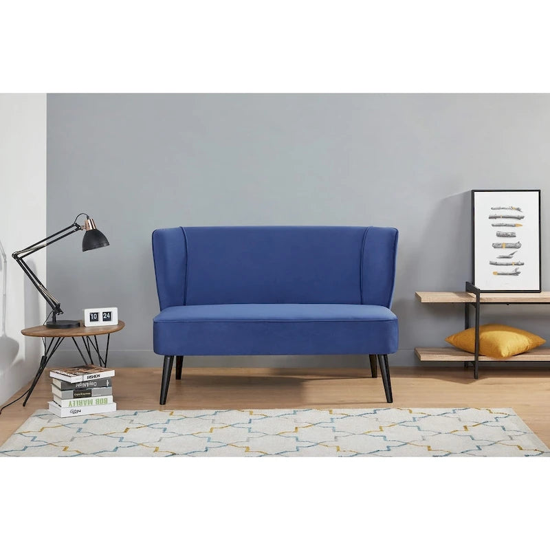 Porch & Den Brooklawn Wingback Mid-century Loveseat