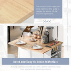 Kitchen Storage Island with Drop Leaf and Power Outlet For Dining Room