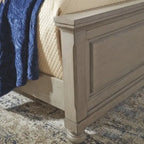 The Gray Barn Canterbury Burnished Grey Light Grey Panel Bed