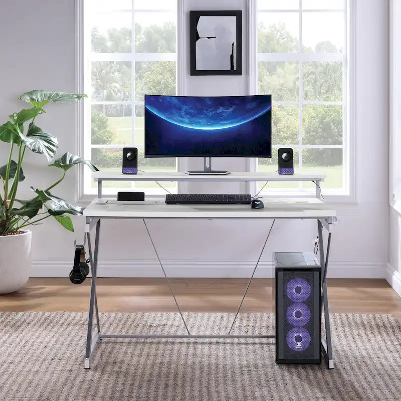 Emulator Battlestation Gaming Desk with RGB LED Lights