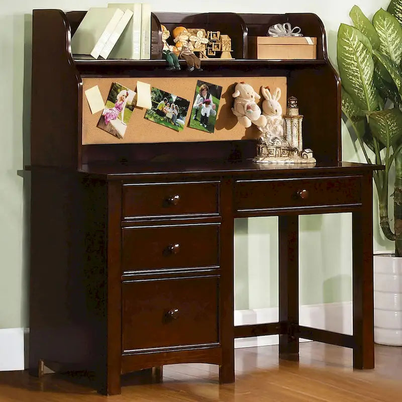 Wooden Desk with Four Drawers