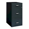Space Solutions 3 Drawer Letter Width Vertical File Cabinet with Pencil Drawer, Charcoal
