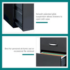 Space Solutions 3 Drawer Letter Width Vertical File Cabinet with Pencil Drawer, Charcoal