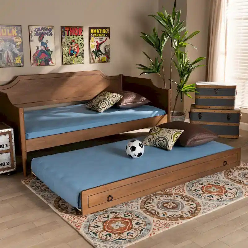 Alya Classic Traditional Farmhouse Twin Size Trundle (Trundle Only)