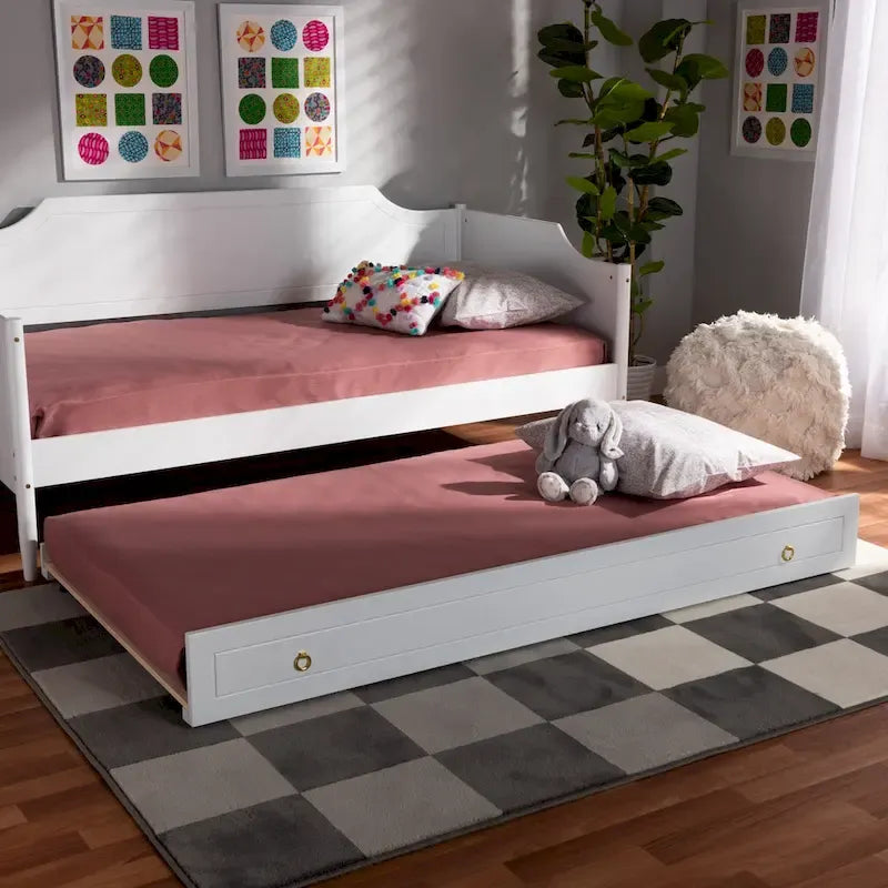 Alya Classic Traditional Farmhouse Twin Size Trundle (Trundle Only)