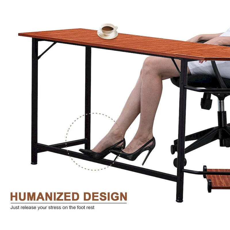 MCombo Corner L-Shape Gaming Desk, MDF 7121