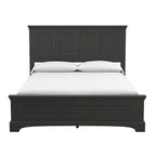 Farmhouse Basics Rustic Black Finish Panel Bed Set