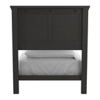 Farmhouse Basics Rustic Black Finish Panel Bed Set