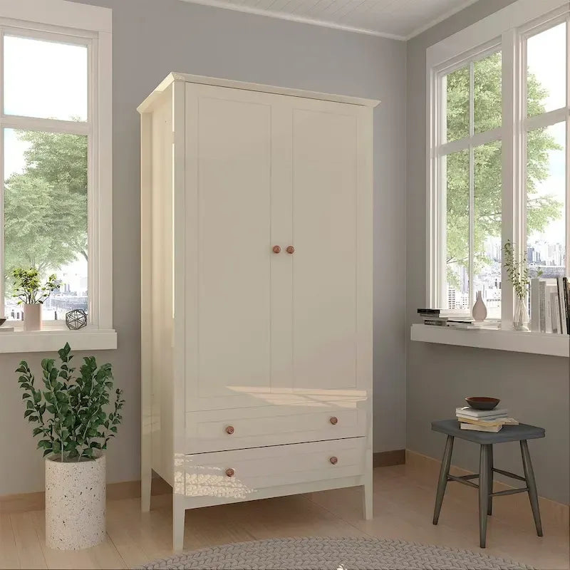 Manhattan Comfort Crown Full Wardrobe with Hanging and 2 Drawers