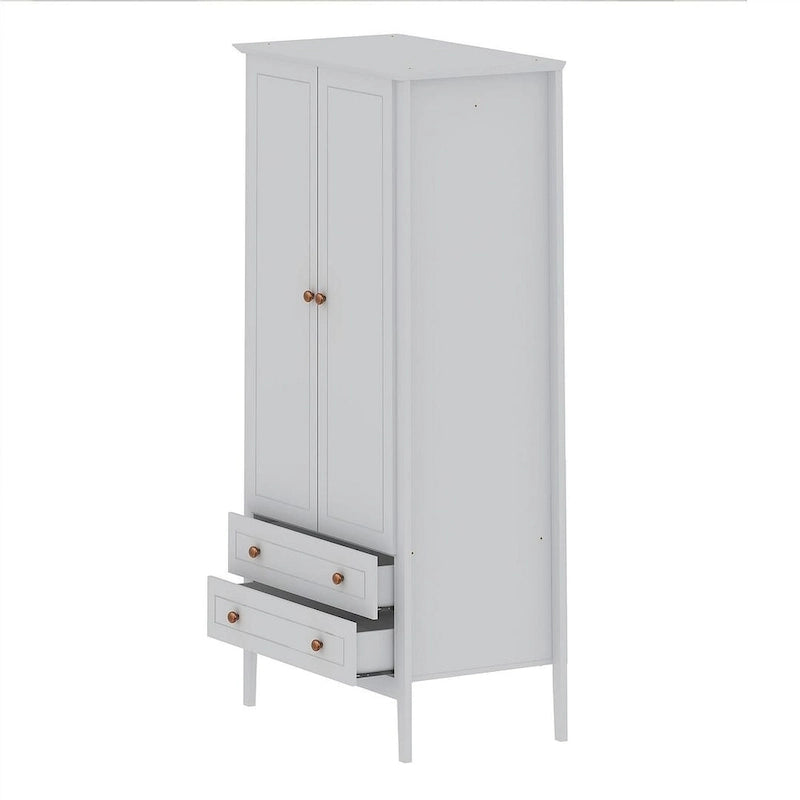 Manhattan Comfort Crown Full Wardrobe with Hanging and 2 Drawers