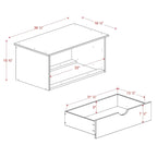 100% Solid Wood 2-Drawer Internal Chest for Cosmo 4-Door Wardrobe by Palace Imports