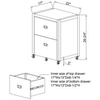 Linon Poppy Rolling File Cabinet
