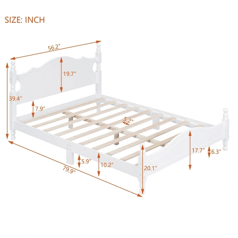Full Size Wood Platform Bed Frame