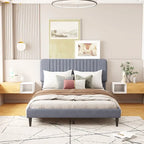Queen Size Upholstered Platform Bed
