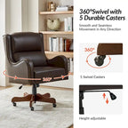 Pete Faux Leather Adjustable Height Swivel Executive Chair with Tilt Mechanism by