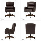 Pete Faux Leather Adjustable Height Swivel Executive Chair with Tilt Mechanism by