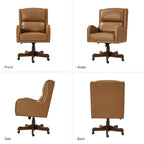 Pete Faux Leather Adjustable Height Swivel Executive Chair with Tilt Mechanism by
