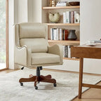 Pete Faux Leather Adjustable Height Swivel Executive Chair with Tilt Mechanism by