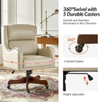 Pete Faux Leather Adjustable Height Swivel Executive Chair with Tilt Mechanism by