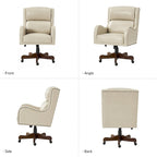 Pete Faux Leather Adjustable Height Swivel Executive Chair with Tilt Mechanism by
