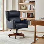 Pete Faux Leather Adjustable Height Swivel Executive Chair with Tilt Mechanism by