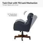 Pete Faux Leather Adjustable Height Swivel Executive Chair with Tilt Mechanism by