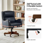 Pete Faux Leather Adjustable Height Swivel Executive Chair with Tilt Mechanism by