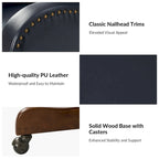 Pete Faux Leather Adjustable Height Swivel Executive Chair with Tilt Mechanism by