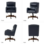 Pete Faux Leather Adjustable Height Swivel Executive Chair with Tilt Mechanism by