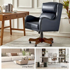 Pete Faux Leather Adjustable Height Swivel Executive Chair with Tilt Mechanism by