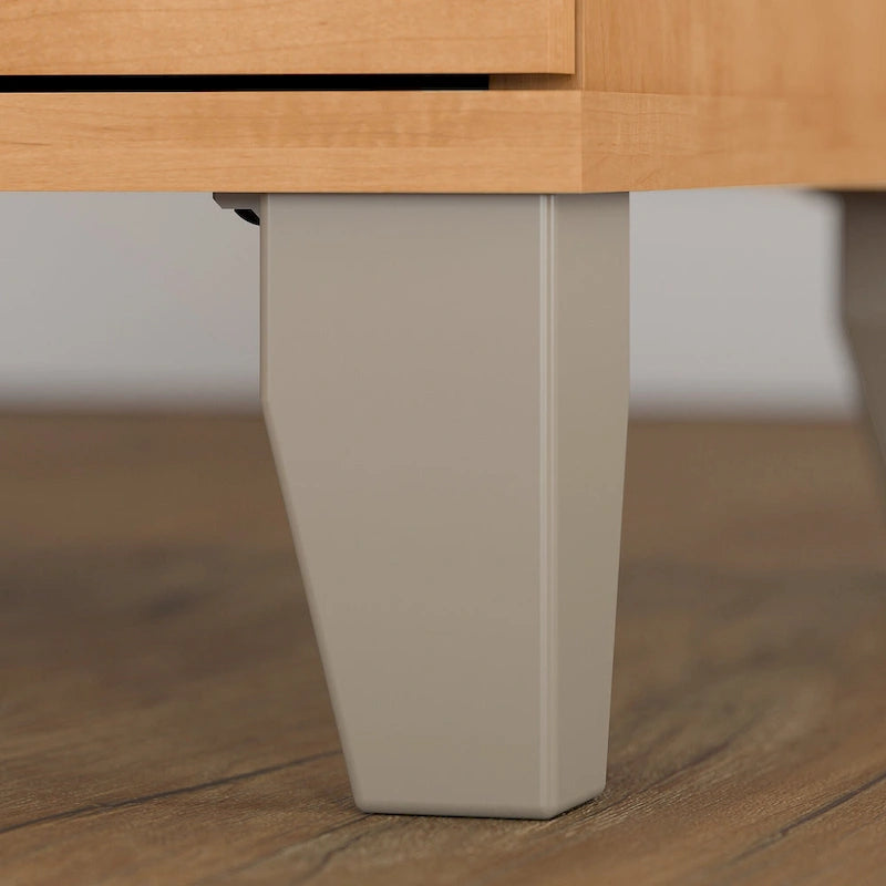 60W Office Desk with Cabinet and 5 Shelf Bookcase