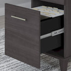 60W Office Desk with Cabinet and 5 Shelf Bookcase